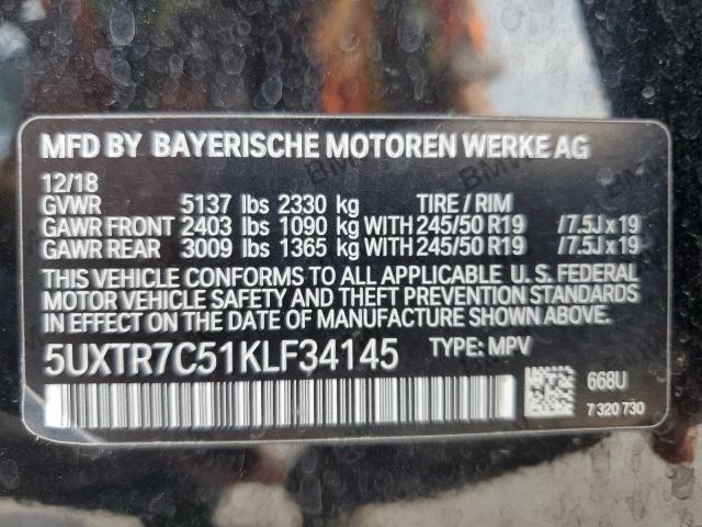 2019 BMW X3 SDRIVE3 - 5UXTR7C51KLF34145