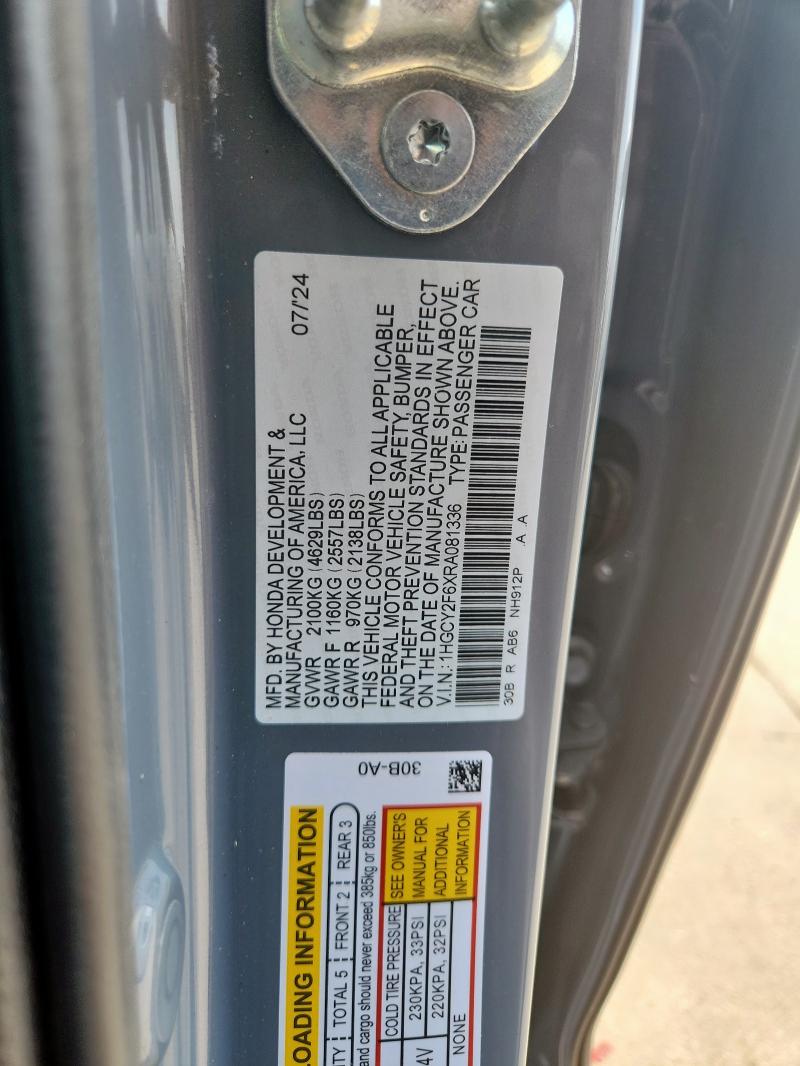2024 HONDA ACCORD HYB 1HGCY2F6XRA081336