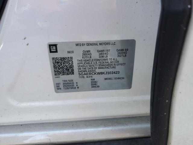2019 BUICK ENCLAVE PR 5GAERCKW8KJ103423