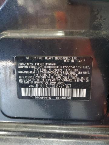 2015 SUBARU XV CROSSTR JF2GPACC6F8274367