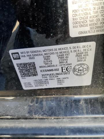 2022 GMC SIERRA K15 3GTPUEEL2NG572872