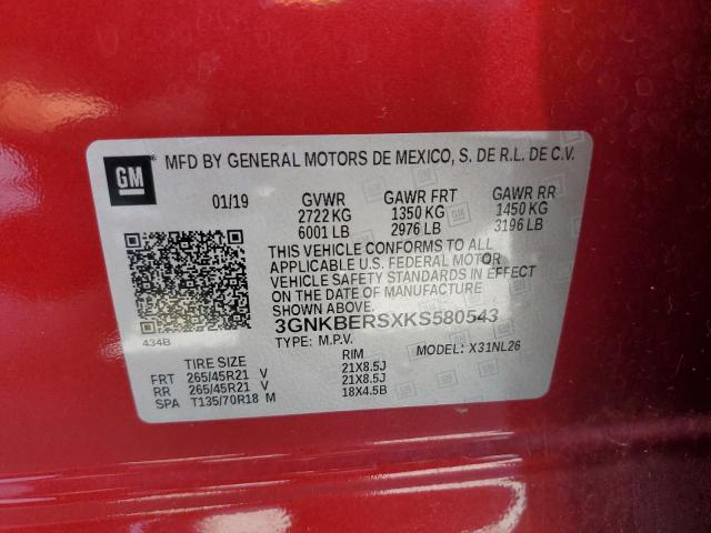 2019 CHEVROLET BLAZER RS - 3GNKBERSXKS580543