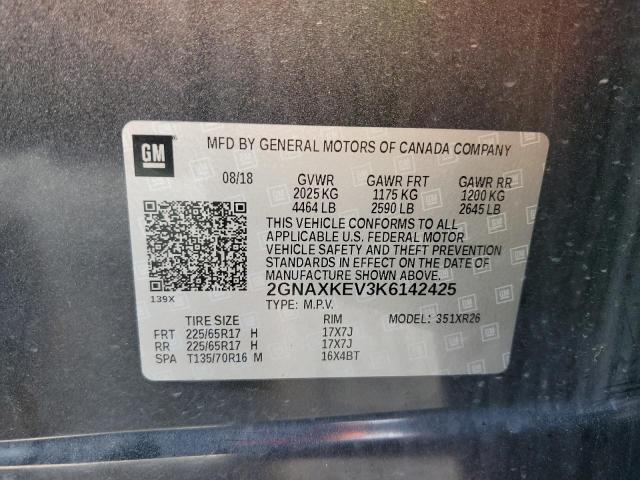 2019 CHEVROLET EQUINOX LT - 2GNAXKEV3K6142425