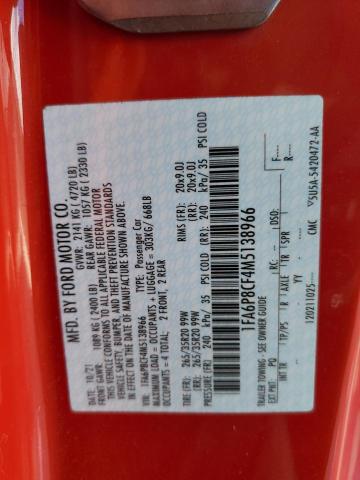 2021 FORD MUSTANG GT #3302918080