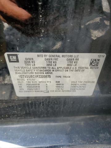 2015 GMC SIERRA K1500 SLE 1GTV2UEC1FZ220875