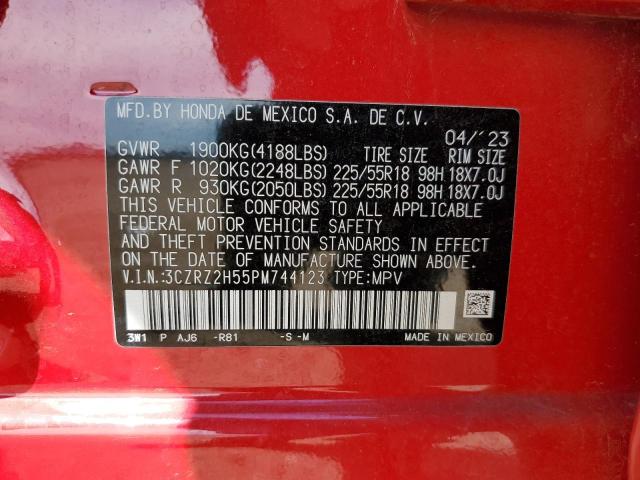 2023 HONDA HR-V SPORT 3CZRZ2H55PM744123