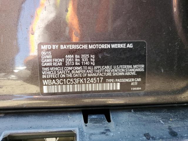2015 BMW 328 I SULEV WBA3C1C53FK124517