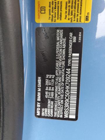 2017 BMW M4 WBS3R9C50HK709244