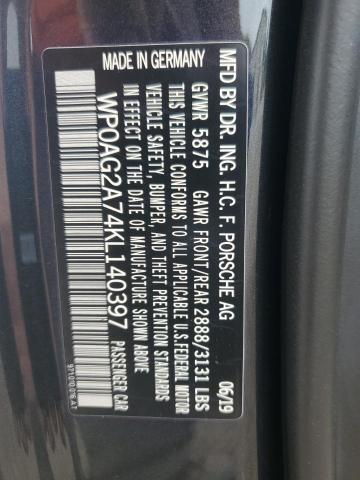 2019 PORSCHE PANAMERA GTS WP0AG2A74KL140397