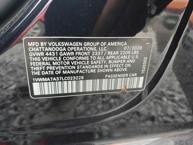 2020 VOLKSWAGEN PASSAT R-L 1VWMA7A37LC023226