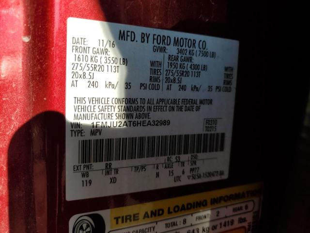 2017 FORD EXPEDITION 1FMJU2AT6HEA32989
