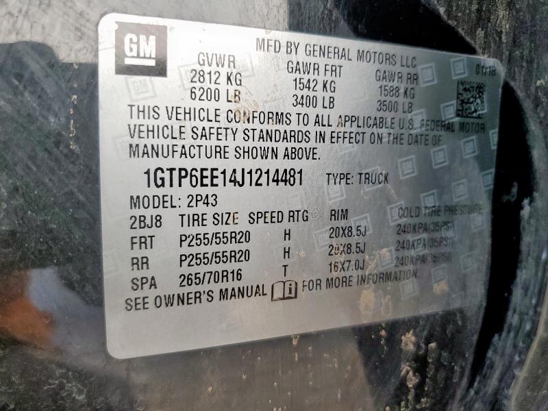 2018 GMC CANYON DEN 1GTP6EE14J1214481