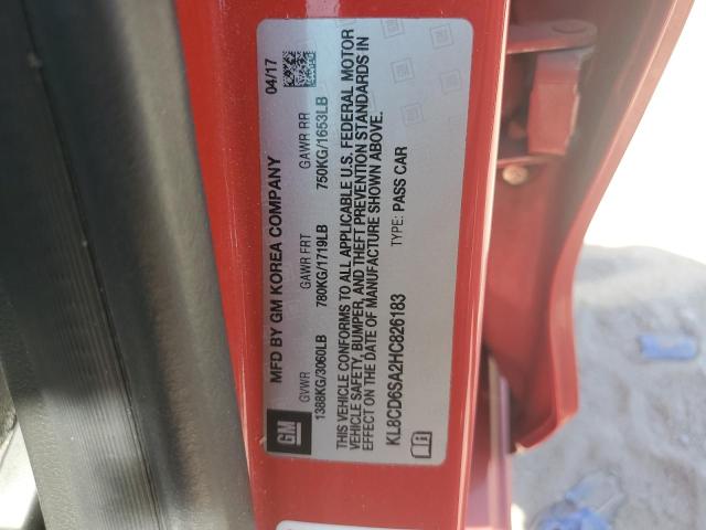 2017 CHEVROLET SPARK 1LT KL8CD6SA2HC826183