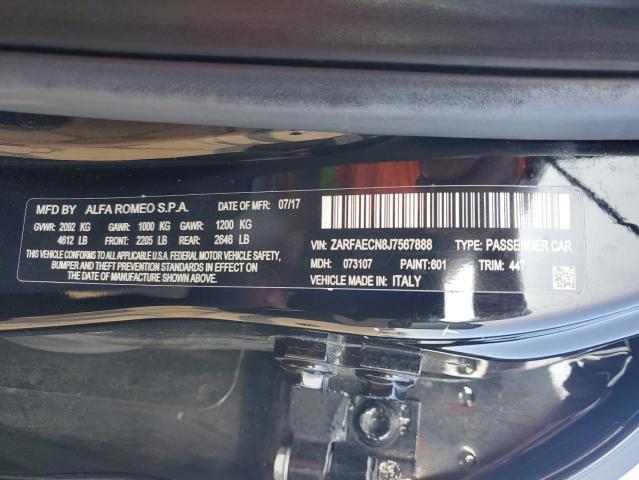 2018 ALFA ROMEO GIULIA TI ZARFAECN8J7567888