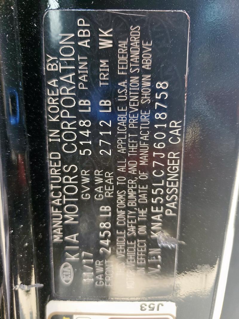 2018 KIA STINGER GT2 KNAE55LC7J6018758