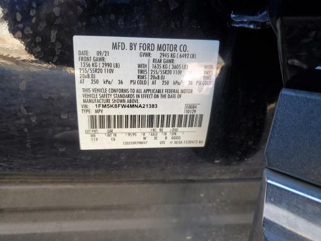 2021 FORD EXPLORER L - 1FM5K8FW4MNA21383