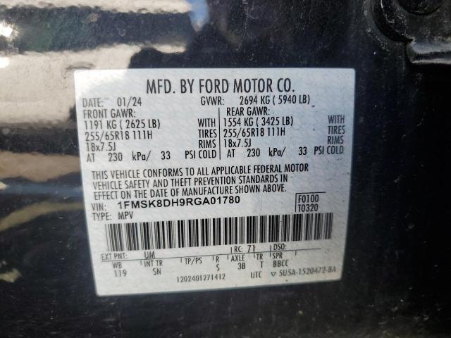 2024 FORD EXPLORER X 1FMSK8DH9RGA01780