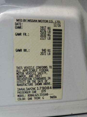 2017 NISSAN ALTIMA 2.5 1N4AL3AP2HC179084