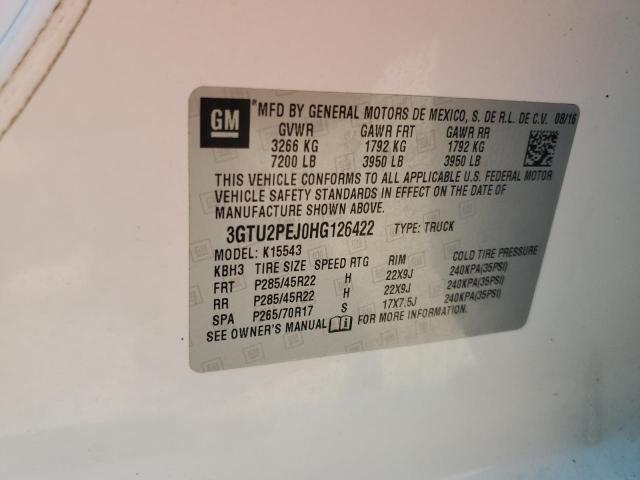 2017 GMC SIERRA K15 3GTU2PEJ0HG126422
