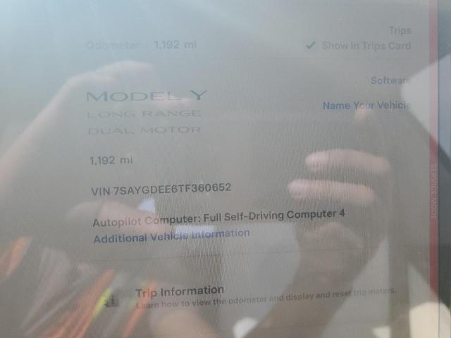 2026 TESLA MODEL Y 7SAYGDEE6TF360652