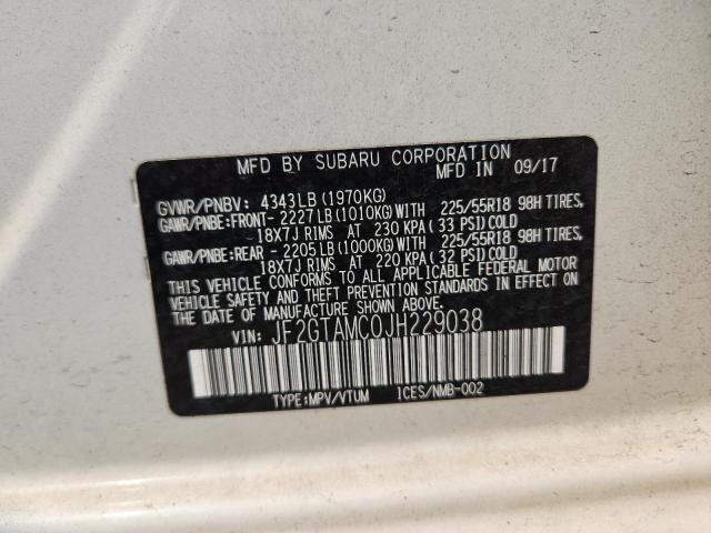 2018 SUBARU CROSSTREK LIMITED JF2GTAMC0JH229038
