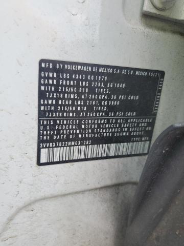 2022 VOLKSWAGEN TAOS SE 3VVRX7B22NM031282
