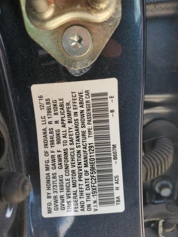 2017 HONDA CIVIC LX 19XFC2F59HE011291
