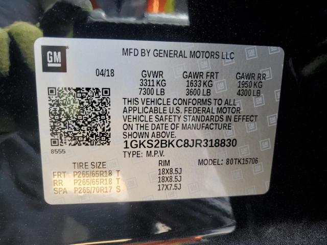 2018 GMC YUKON SLT 1GKS2BKC8JR318830
