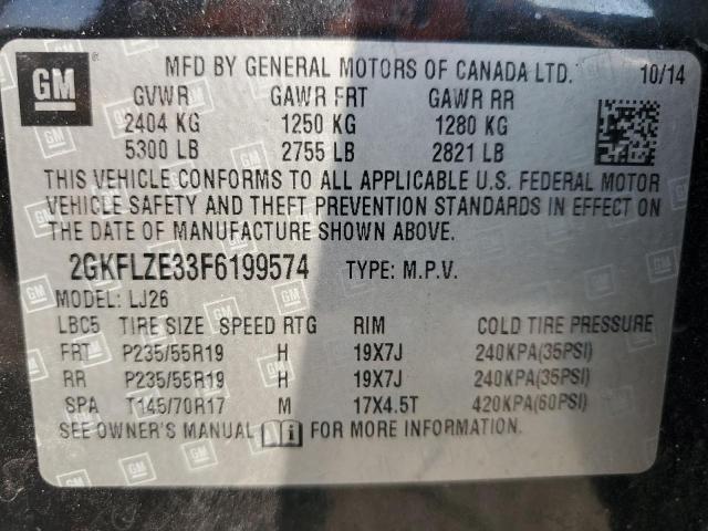 2015 GMC TERRAIN DENALI 2GKFLZE33F6199574