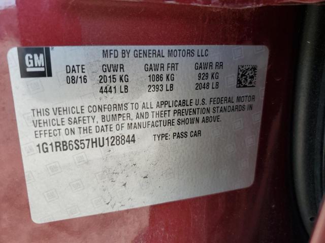 2017 CHEVROLET VOLT PREMI 1G1RB6S57HU128844