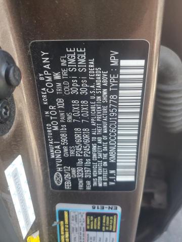2012 HYUNDAI VERACRUZ GLS - KM8NUDCC6CU195778