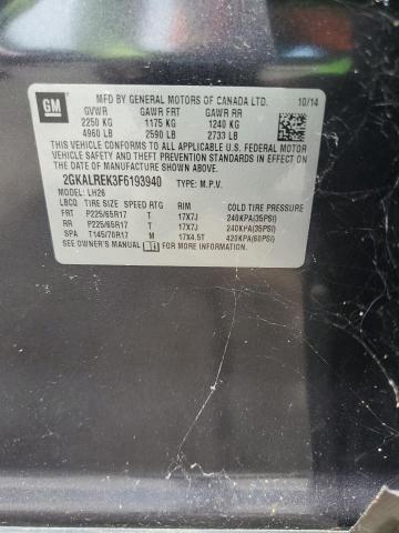 2015 GMC TERRAIN SL 2GKALREK3F6193940