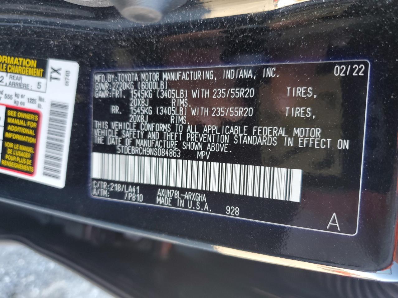 TOYOTA HIGHLANDER HYBRID PLATINUM