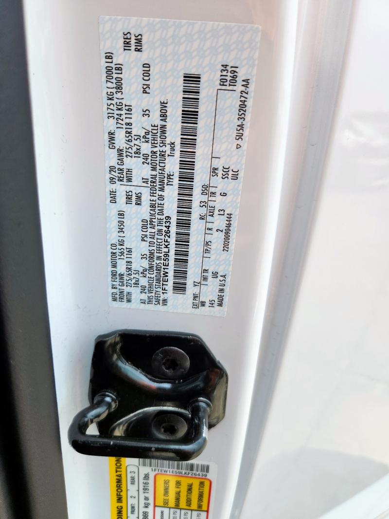 2020 FORD F150 SUPER 1FTEW1E59LKF26439