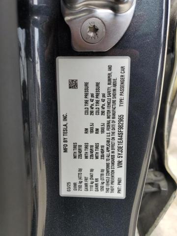 2025 TESLA MODEL 3 - 5YJ3E1EA4SF982965