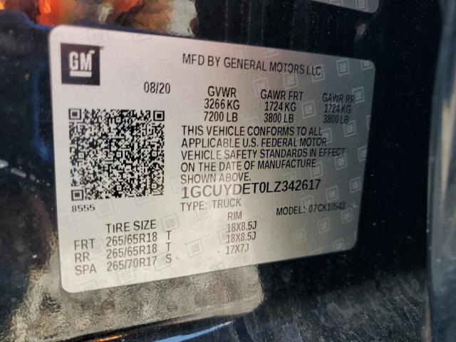 2020 CHEVROLET SILVERADO - 1GCUYDET0LZ342617