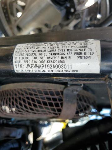 2002 KAWASAKI MOTORCYCLE JKBVNAP192A003011