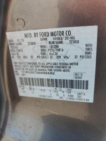 2010 FORD ESCAPE XLS - 1FMCU0C79AKB94362