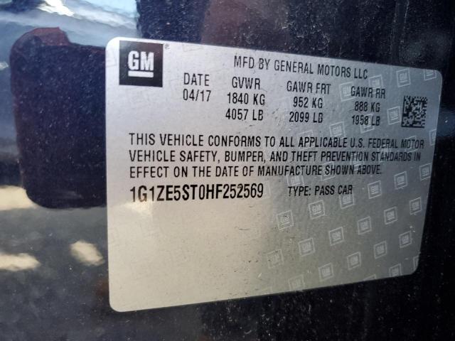 2017 CHEVROLET MALIBU LT 1G1ZE5ST0HF252569