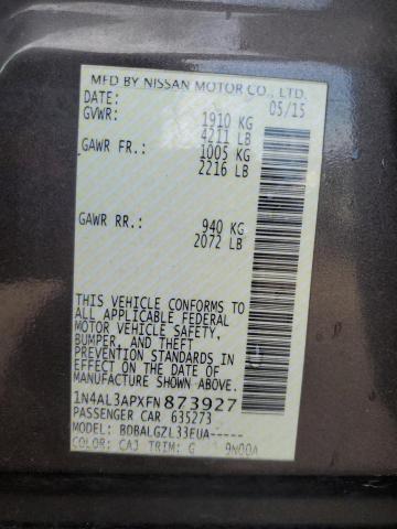 2015 NISSAN ALTIMA 2.5 - 1N4AL3APXFN873927