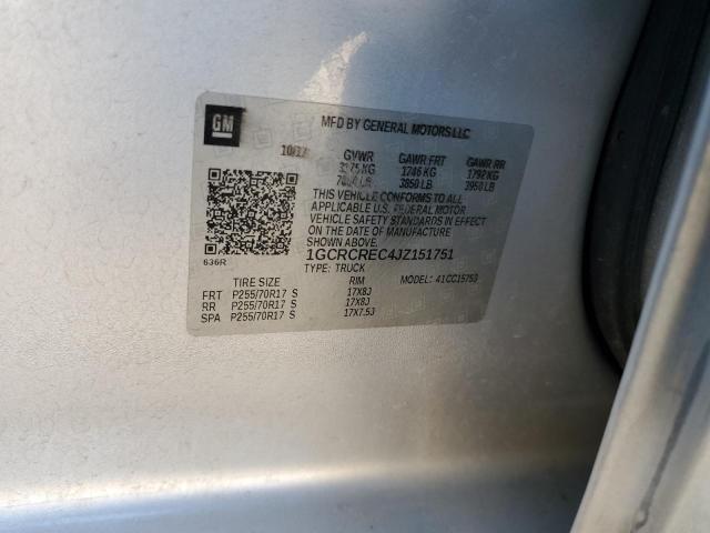 2018 CHEVROLET SILV1500 4 1GCRCREC4JZ151751
