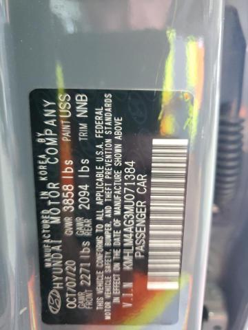 2021 HYUNDAI ELANTRA SEL KMHLM4AG3MU071384