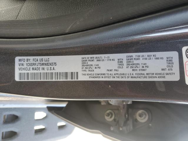 2021 RAM 1500 LARAM - 1C6SRFJT5MN824375