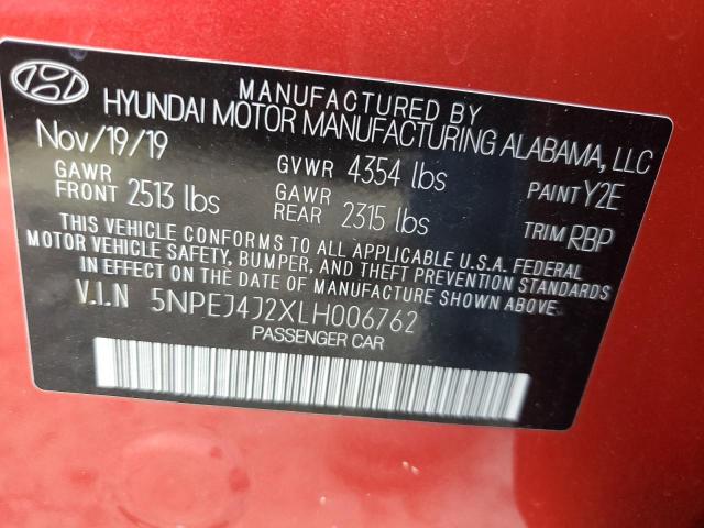 2020 HYUNDAI SONATA SEL 5NPEJ4J2XLH006762