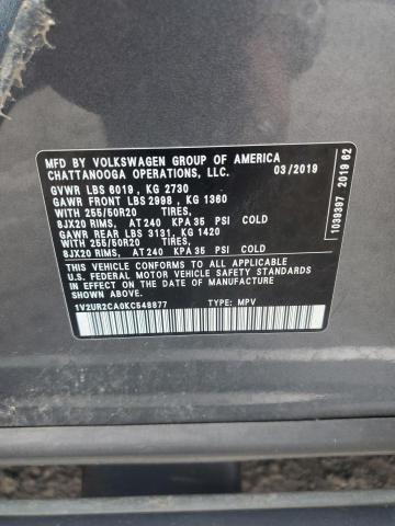 2019 VOLKSWAGEN ATLAS SE 1V2UR2CA0KC548877