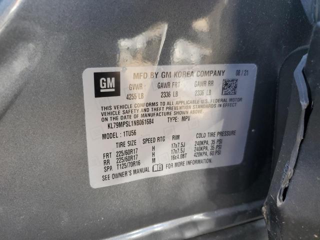 2022 CHEVROLET TRAILBLAZE - KL79MPSL1NB061684
