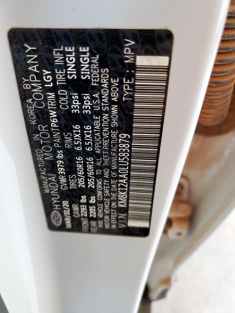 2020 HYUNDAI KONA SE KM8K12AA0LU583879