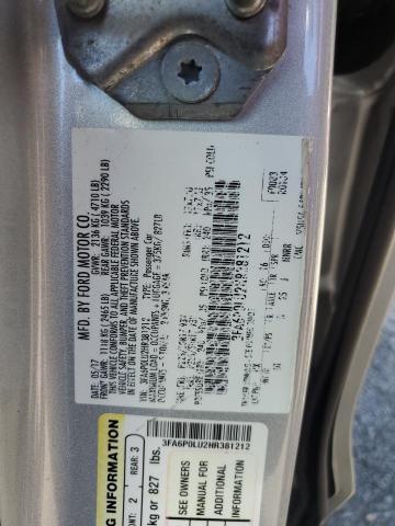 2017 FORD FUSION SE HYBRID 3FA6P0LU2HR381212