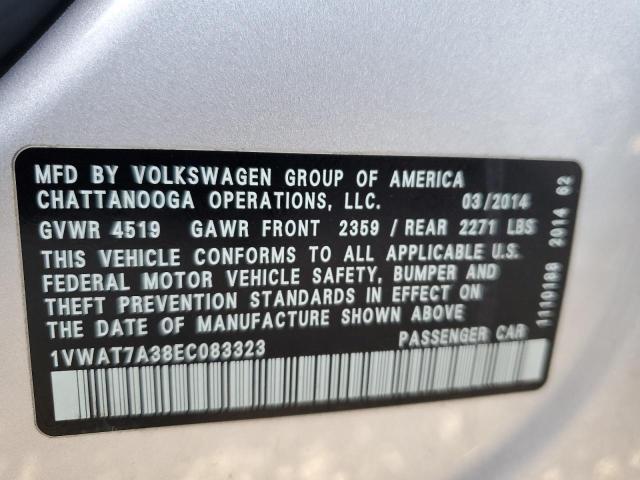 2014 VOLKSWAGEN PASSAT S - 1VWAT7A38EC083323
