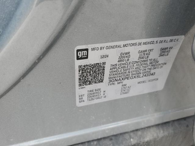 2025 CHEVROLET EQUINOX LT 3GNAXPEGXSL243343